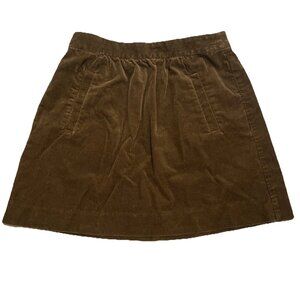 VTG J.Crew Mini Skirt Women’s‎ Size 2 Brown Corduroy Pockets Preppy Clueless Y2K